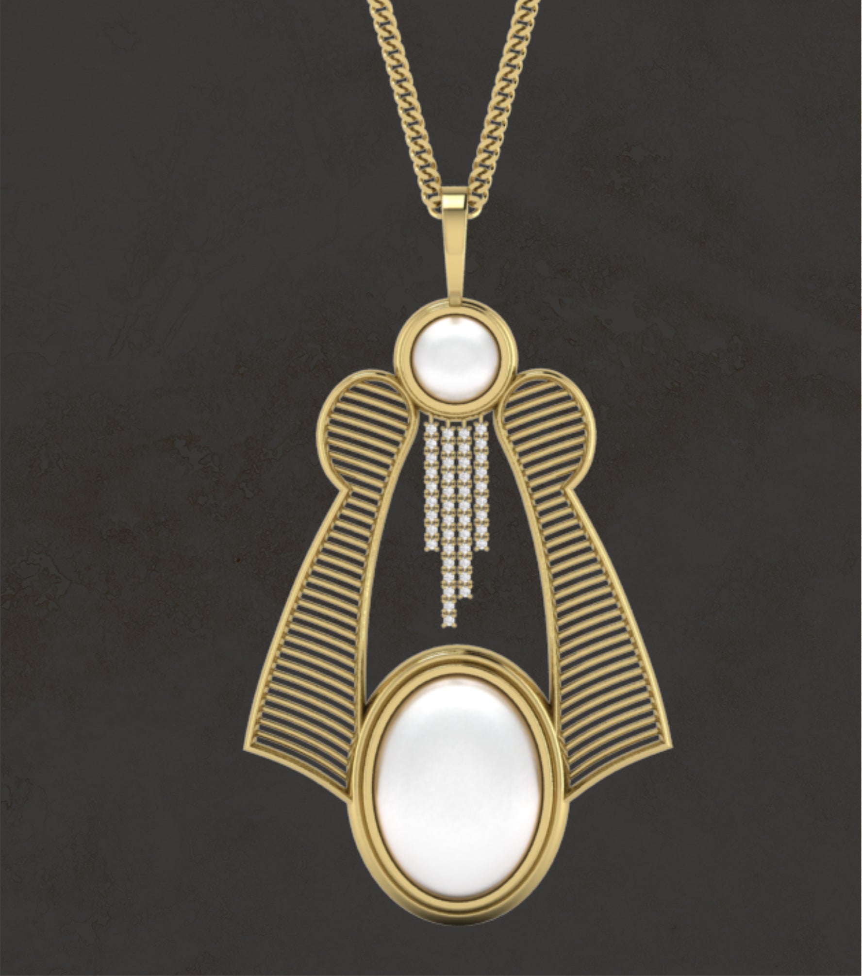 Maat Feather Pendant (w/ Chandelier)