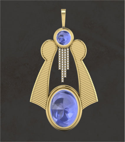 Maat Feather Pendant (w/ Chandelier)